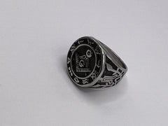 Masonic Square & Compass Ring Freemason G Symbol Stainless Steel Ring Size 11