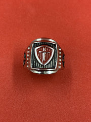 Templar Cross Shield Ring Stainless Steel Knight Templar Masonic Silver Tone Men’s Ring