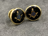 Masonic Freemason Gold G Cufflinks Square Compass Gold Plated G Cufflinks