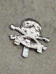 17th 21st Lancers Beret Badge Death Or Glory Skull And Cross Bones Cap Badge