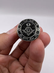 Masonic Square & Compass Ring Freemason G Symbol Stainless Steel Ring Size 11