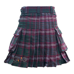 Men's Scottish Crawford Tartan Leatherstrap kilt Highland Wedding kilt
