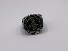 Masonic Square & Compass Ring Freemason G Symbol Stainless Steel Ring Size 11