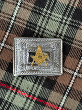 Scottish Golden Masonic Badge kilt Belt Buckle Chrome Finish Belt Buckle