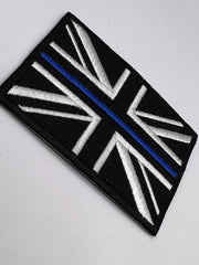 Union Jack Black Flag Badge UK Machine Embroidered Flag Iron On Sew On Patches