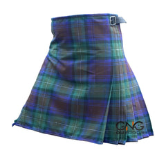 Scottish Isle of Skye 8 Yard Kilt for Men with Matching Flashes and Fly Plaid