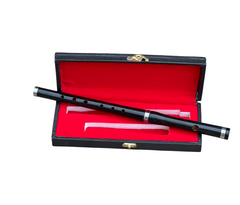 Irish Black Rosewood Flute 2-Piece Traditional Wooden Flute with Carrying Case