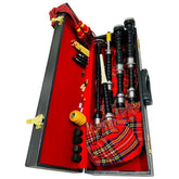 Scottish Royal Stewart Bagpipe Full Set Silver Mounts/Great Rosewood Highland Bagpipe
