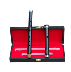 Irish Black Rosewood Flute 2-Piece Traditional Wooden Flute with Carrying Case