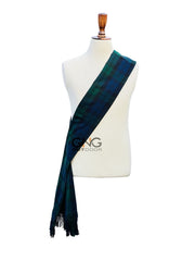 Ladies Black Watch Tartan Sash for Women Size 90" x 12" Tartan Scarf 50+ Tartans