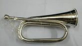 Professional British Army Style Silver Plated Bugle Tuneable Mouthpiece with Carrying Case