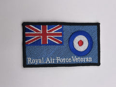 Royal Air Force Veteran Patch British Machine Embroidered Flag Badge RAF TRF