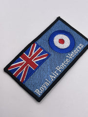 Royal Air Force Veteran Patch British Machine Embroidered Flag Badge RAF TRF