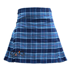 Scottish US Navy Tartan 8 Yard Kilt for Men with Matching Flashes and Fly Plaid