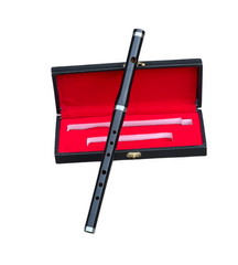 Irish Black Rosewood Flute 2-Piece Traditional Wooden Flute with Carrying Case
