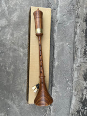 Handmade Rosewood Rauschpfeife Small Wooden Shawm Instrument with 2 Reeds