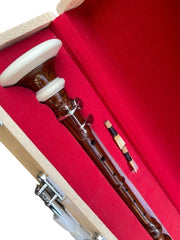 Musical Rosewood Brown Bombard Chanter + 2 Reeds With Hard Case