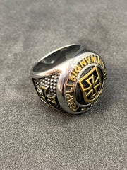 Templar Cross Masonic Ring Silver Tone Knight Templar Freemason Men’s Ring
