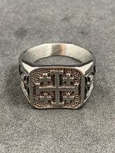 Knights Templar Men’s Ring Stainless Steel Masonic Knights Templar Cross Seal Signet Ring