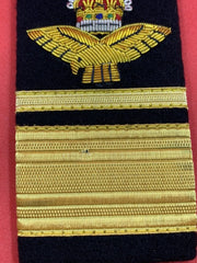 Air Vice-Marshal RAF Regiment Embroidered Gold Bullion Shoulder Epaulettes Rank Insignia