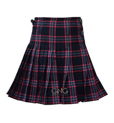 Men's 8-Yard Hamilton Grey Tartan Kilt Men's 8-Yard Black Magic Tartan Kilt Set With Fly Plaid & Flashes