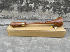 Handmade Rosewood Rauschpfeife Small Wooden Shawm Instrument with 2 Reeds