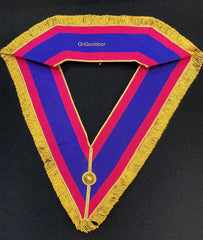 Masonic Mark Provincial Full Dress Collar Blue & Red Masonic Regalia Collar Gold Fringe