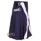 Men's Blue Scotland Utility kilt Cotton Highland kilt Modern Fashion Kilt