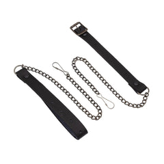 Adjustable Leather Sporran Belt With Metal Antique Chain