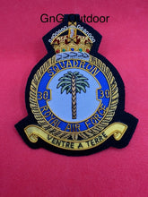 Royal Air Force 30 Squadron Badge RAF 30 Squadron King’s Crown Blazer Badge