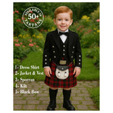 Scottish Baby Kilt Jacket Outfit Kids Kilt set 5 Pieces Baby kilt outfit