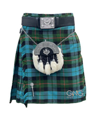 Men's Traditional Scottish 5-Yard Kilt Set | Gunn Ancient Tartan Thistle Formal Outfit