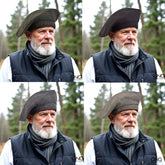 Men's Tweed Scot Bonnet Tam Hat Traditional Kilt Beret Hat Available in 4 Colors