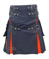 Men's Hybrid Utility Kilt with Cargo Pocket, Straps & Custom Fit