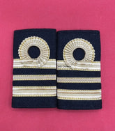 Epaulette Lieutenant Commander Royal Navy Slip on Curl 1 Bar 1 Small Bar RN Rank