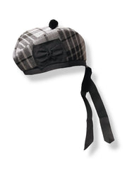 Scottish Glengarry Grey Watch Piper Bonnet Hat Highlander Military Kilt Cap