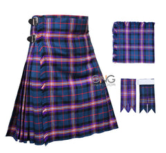 Men's Traditional Scottish 8-Yard Kilt Masonic Tartan Formal Wedding Outfit