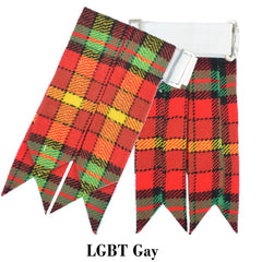 Men's Scottish Rainbow Pride Tartan Kilt Flashes – LGBT Pride Highland Kilt Accessories
