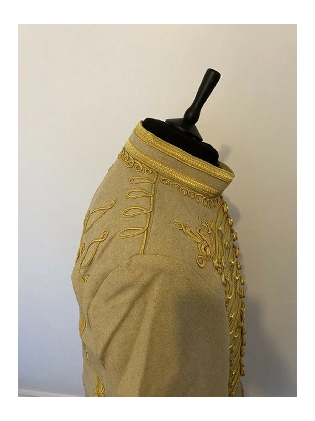 Golden Napoleonic Hussar Wool Military uniform jacket Handmade Scottish Jacket