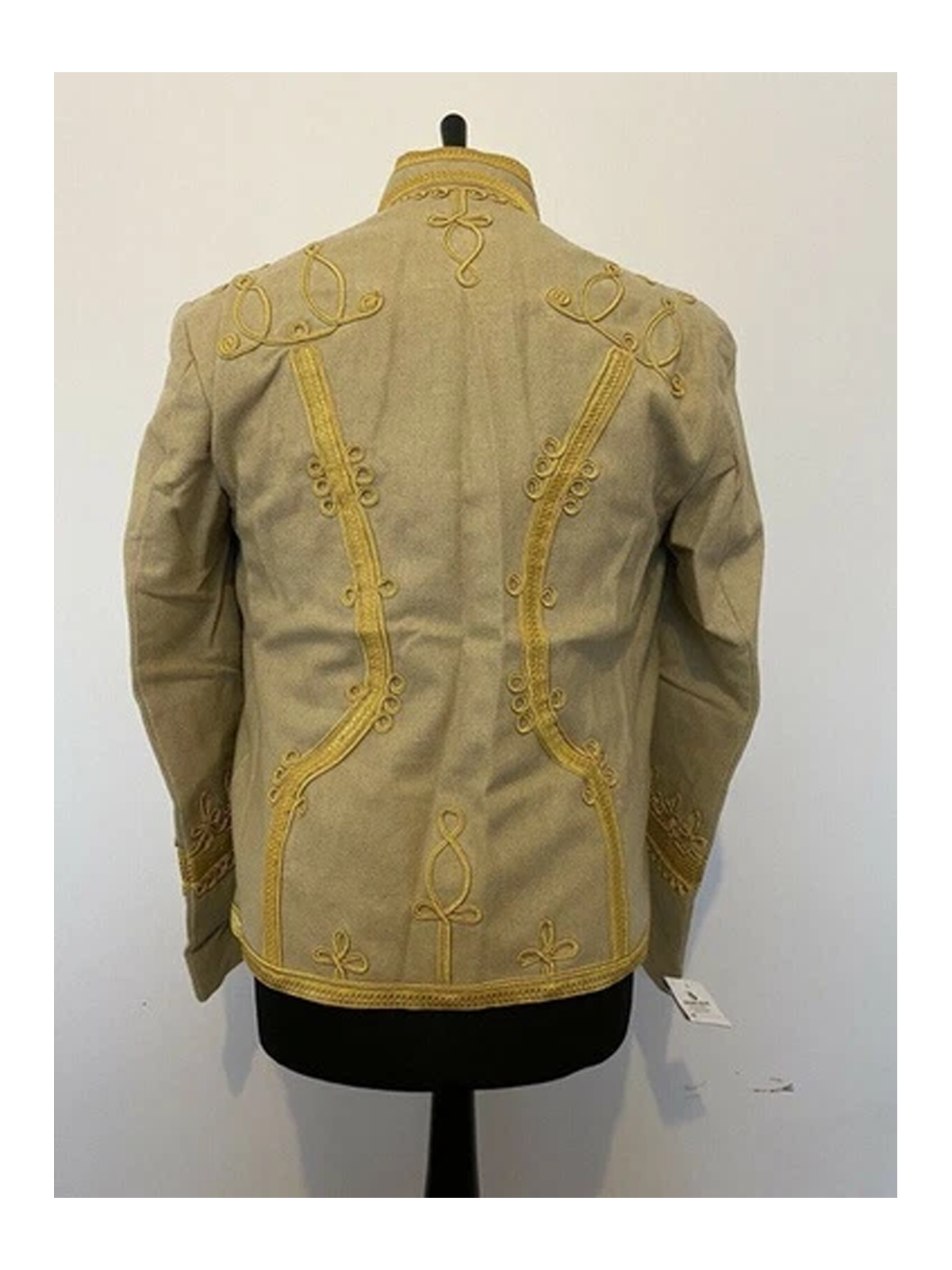Golden Napoleonic Hussar Wool Military uniform jacket Handmade Scottish Jacket