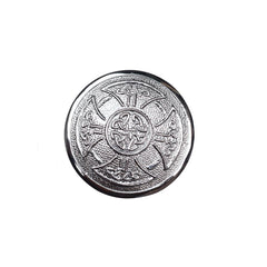 Men's Scottish Black Embossed Leather Kilt Belt and Buckle Adjustable Size Celtic Belt and Buckle