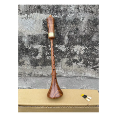 Handmade Rosewood RAUSCHPFEIFE Small Wooden Shawm Instrument with Two Reed