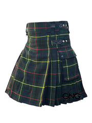 Scottish Men's Tartan Utility Leather Strap Kilt Hunting Stewart Tartan Kilt