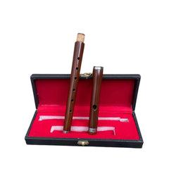 Irish Flute Two Parts Rosewood Packed In Wooden Standard Size Carry Case