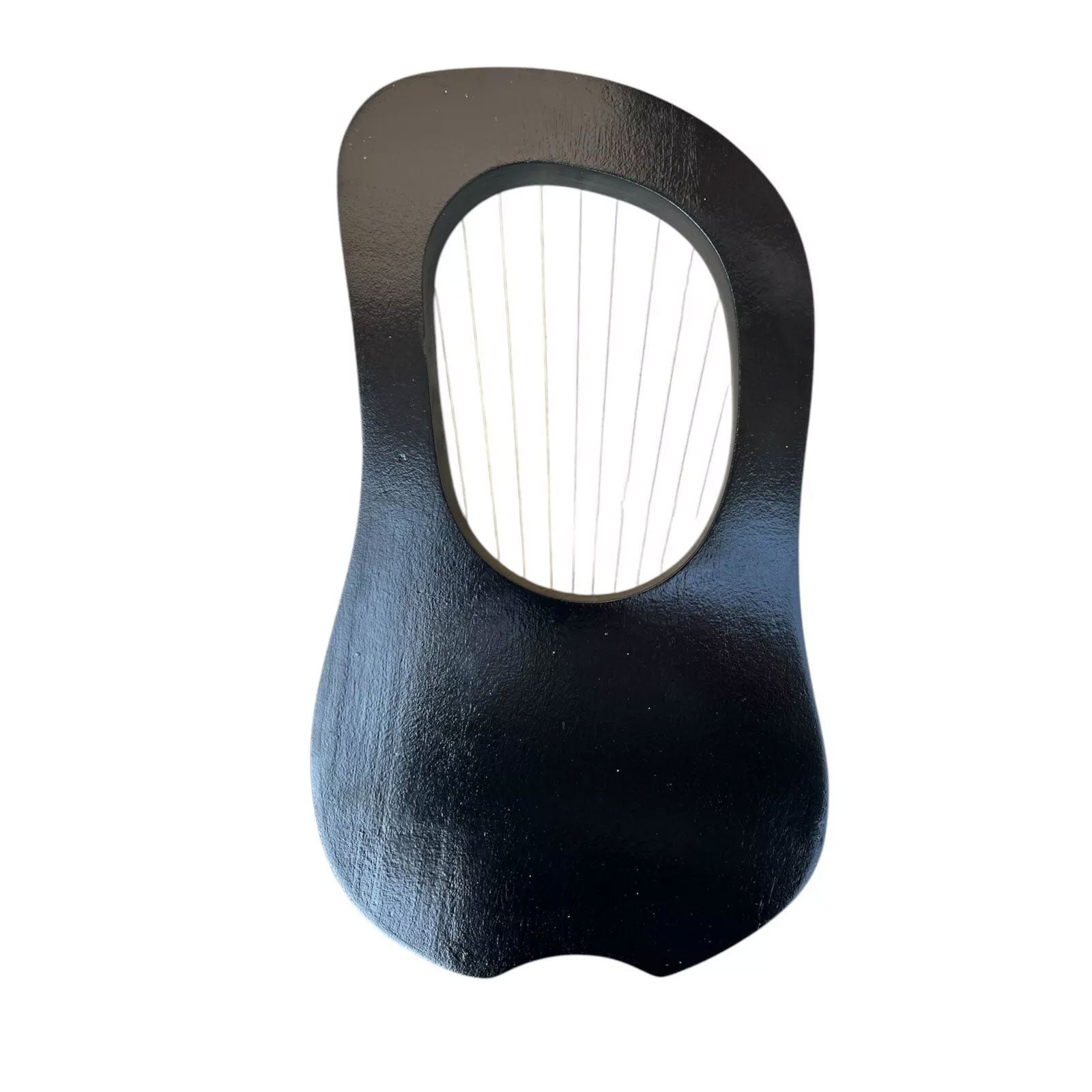 Black Lyre Harp 10 Metal Strings With Free Tuning Key And Carrying Case Rosewood