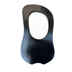 Black Lyre Harp 10 Metal Strings With Free Tuning Key And Carrying Case Rosewood