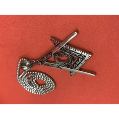 Freemasonry G Symbol Stainless Steel Necklace Masonic Square And Compass Pendant