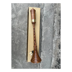 Handmade Rosewood RAUSCHPFEIFE Small Wooden Shawm Instrument with Two Reed