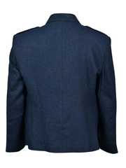 Men's Scottish Blue Wool Argyle Style Jacket 5 Button Vest Kilt wedding Jacket