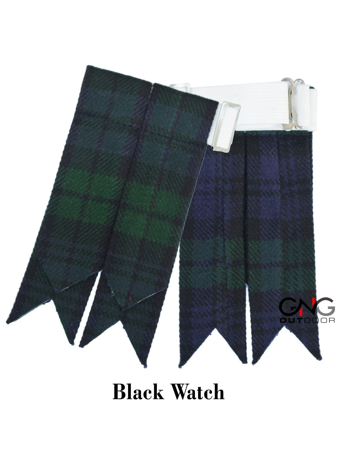 Men's Scottish Black Watch Tartan Kilt Flashes